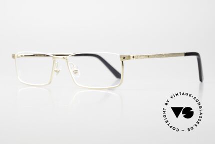 Cartier Santos De Cartier Luxury Spectacles Gold, brushed and smooth Champagne Golden Finish, Made for Men