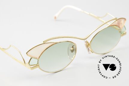 Casanova LC1 24kt Gold Plated Murano Glass, NOS - unworn (like all our artistic vintage sunglasses), Made for Women