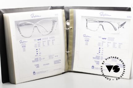 Optyl Catalog Saphira Eyewear Info For Professionals, this old catalog contains the SAPHIRA collection, Made for Men and Women