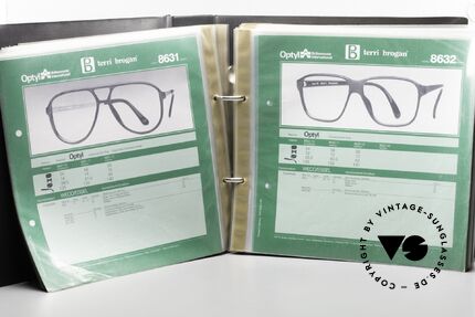 Optyl Catalog Terri Brogan Eyewear Details 1980's, Porsche, Dunhill, P. Picasso, Viennalina, Saphira,, Made for Men and Women
