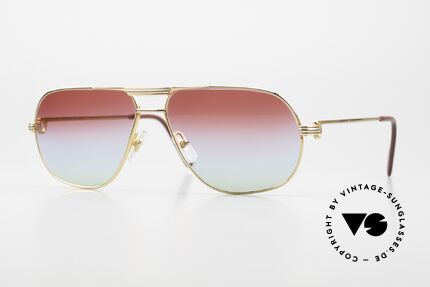 Sunglasses Cartier Tank M 22ct Gold Plated Tricolored