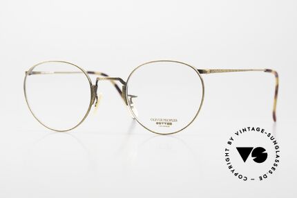 Oliver Peoples OP10 Small Glasses Panto Round, vintage Oliver Peoples eyeglasses from the late 80's, Made for Men and Women