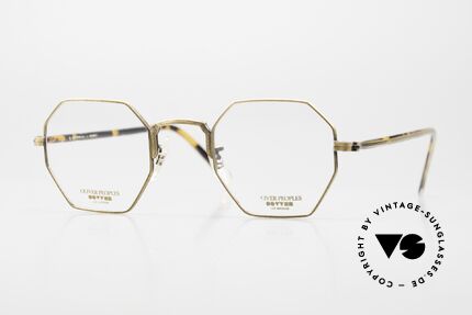Oliver Peoples OP14 90's Original Made in Japan, rare, octagonal Oliver Peoples eyeglass-frame from 1991, Made for Men and Women