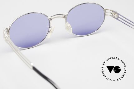 Jean Paul Gaultier 57-5107 Oval Vintage Sunglasses, blue CR39 plastic sun lenses (100% UV protection), Made for Men and Women