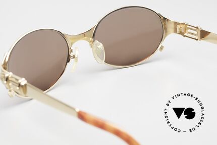 Jean Paul Gaultier 56-5106 90's Sunglasses Gold-Plated, NO retro fashion, but a 25 years old unique original, Made for Men and Women