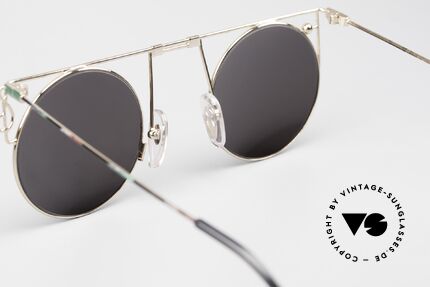 Casanova MTC 8 Round Art Sunglasses 90s, fancy details (clef on left side and gem on right side), Made for Men and Women