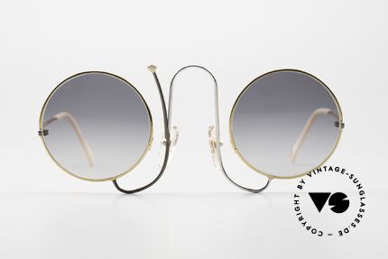 Casanova CMR 1 Rare 80's Art Sunglasses, gray-gradient sun lenses for (100% UV protection), Made for Women