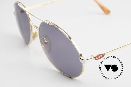 Bugatti 64320 Rare 80's Men's Sunglasses, golden finish with gray lenses in size 58mm, Made for Men