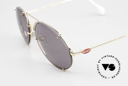 Bugatti 65359 80's Men's Sunglasses XL, handy quick-release fastener for easy lens exchange, Made for Men
