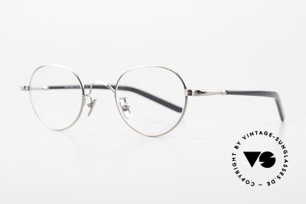 Lunor VA 108 Round Glasses Antique Silver, without ostentatious logos (but in a timeless elegance), Made for Men and Women