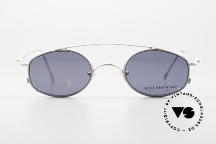 Koh Sakai KS9544 Clip On Frame Men And Women, size 45-22 with practical Clip-On (100% UV protection), Made for Men and Women
