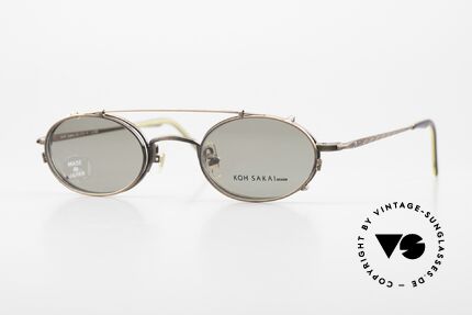 Koh Sakai KS9721 Oval Vintage Glasses Titanium, vintage glasses Koh Sakai KS9721, 44-21, with clip-on, Made for Men and Women