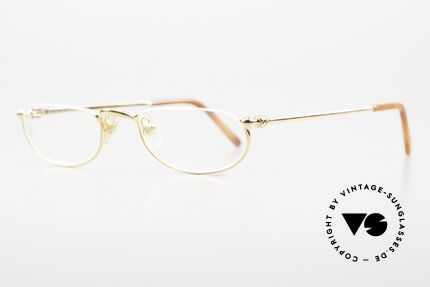 Cartier Demi Lune 2000 - S Oval Reading Frame Gold, costly 22ct GOLD-PLATED (timeless luxury glasses), Made for Men and Women