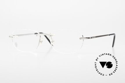 Cartier T-Eye Rimless Platinum-Plated Glasses Details