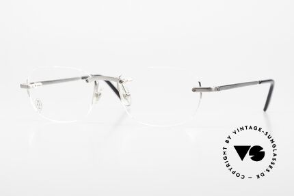 Cartier T-Eye Rimless Titanium Frame Rimless Details