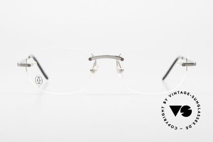 Cartier T-Eye Rimless Titanium Frame Rimless, the "R" stands for rimless, in size 51/17; 140, Made for Men and Women