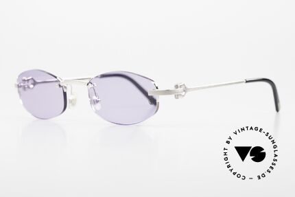 Cartier Meltem Rimless Luxury Sunglasses, Cartier catalog reference number is T8200382, Made for Men and Women
