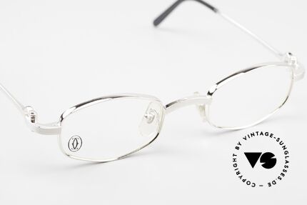 Cartier Ginger 90s Frame Brushed Platinum, unworn rarity with full original Cartier packaging, Made for Men and Women