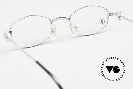 Cartier Ginger 90s Frame Brushed Platinum, the lens height is 29mm (just barely gliding vision), Made for Men and Women