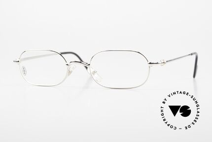 Cartier Orfy Platinum Plated Frame 90s, square vintage CARTIER eyeglasses from the late 90's, Made for Men and Women
