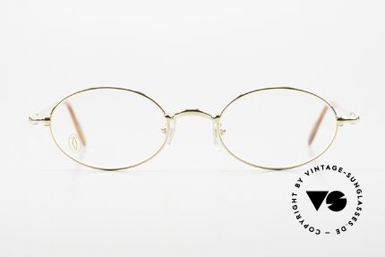 Cartier Filao - M Oval Frame 90s Gold Plated, unisex model of the 'THIN RIM' Collection by Cartier, Made for Men and Women