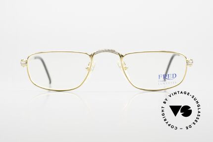 Fred Demi Lune - S Half Moon Reading Glasses, marine design (distinctive Fred) in SMALL size 49/23, Made for Men and Women