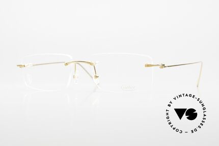 Cartier Precious Metal 18ct Solid Gold Eyeglasses, rimless real gold eyeglasses by CARTIER; pure LUXURY, Made for Men and Women