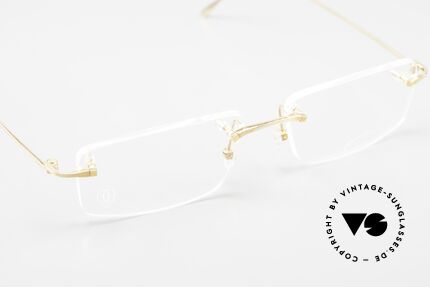 Cartier Precious Metal 18ct Solid Gold Eyeglasses, the frame can be glazed as desired (also varifocal lens), Made for Men and Women