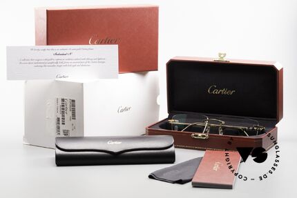 Cartier Precious Metal 18ct Solid Gold Eyeglasses, Size: large, Made for Men and Women