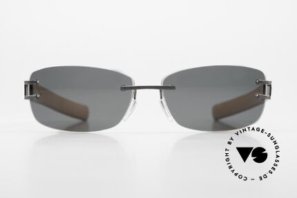 Tag Heuer L-Type 0115 Rimless Luxury Sunglasses, "L" means leather (alligator leather from Louisiana), Made for Men and Women