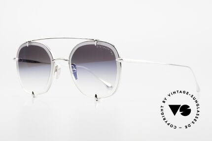 DITA Talon Two Luxury Unisex Shades, silver-mirrored gradient sun lenses (100% UV), Made for Men and Women