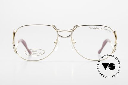 Colani 1052 80s Glasses With Glitter Effect, impressive metal frame (top-notch craftsmanhip), Made for Women