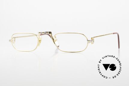 Cartier Demi Lune Santos 80's Reading Specs Rare Size Details