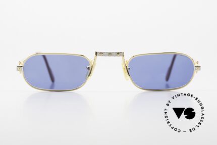 Cartier Demi Lune Santos Ultra Rare 80s Reading Glasses, mod. 'Demi Lune' was launched in 1987 and made till 1997, Made for Men