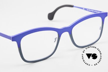 Theo Belgium Mille 55 Pure Titanium Frame Bicolor, unworn; like all our vintage Theo eyewear specs, Made for Men and Women