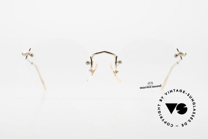 Marius Morel 8525 Rimless Vintage Eyeglasses, noble GOLD-PLATED frame; rimless and made in France, Made for Men and Women