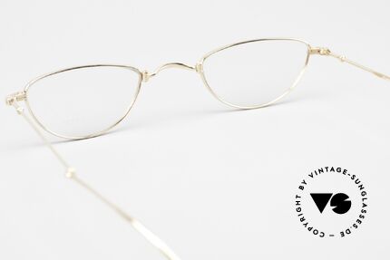 Lunor XXV Folding 06 22ct Gold-Plated Vintage Frame, NO RETRO EYEGLASSES, but a precious LUNOR ORIGINAL, Made for Men and Women