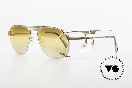 Essilor 2373 2in1 Shades Gold Gradient, outside mirrored gradient lenses (inside non-reflecting), Made for Men