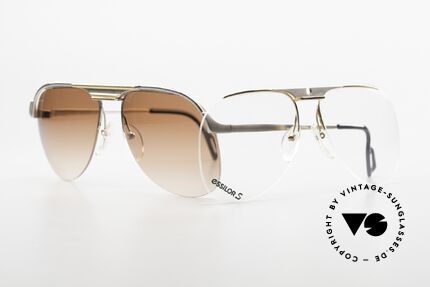 Essilor 2374 2in1 Shades Nylor Aviator, with two different frame fronts; ingenious flexible use, Made for Men