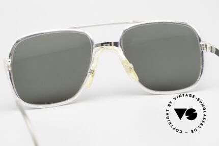 Rodenstock Tenno 80's White Gold Doublé Frame, professional refurbished with new G15 green sun lenses, Made for Men