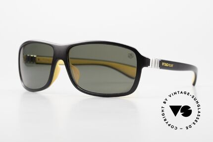 Tag Heuer 9302 Ayrton Senna With Polarized Sun Lenses, the hinges are designed like a Tag Heuer watch strap, Made for Men