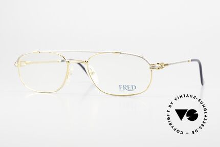 Fred Fregate - L Luxury Sailing Glasses Large, rare vintage eyeglasses by Fred, Paris from the 1980s, Made for Men