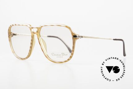 Christian Dior 2296 Vintage 80's Monsieur Series, horn-brown front & golden temples, L size 60/12, Made for Men