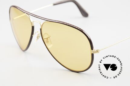 Ray Ban Large Metal II Leathers Changeable USA, high-end B&L AMBERMATIC lenses darken automatically, Made for Men