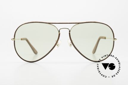 Ray Ban Large Metal II Green Changeable Lenses B&L, Special Leather Edition (very hard to find); made in USA, Made for Men