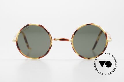 Ray Ban Cheyenne Style I Vintage John Lennon Style, round G-15 B&L quality lenses with tortoise appliqué, Made for Men and Women