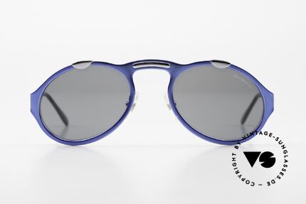 Bugatti 13168 Limited Old Collector's Sunglasses, rare blue-metallic varnish, made around 1995/96, Made for Men