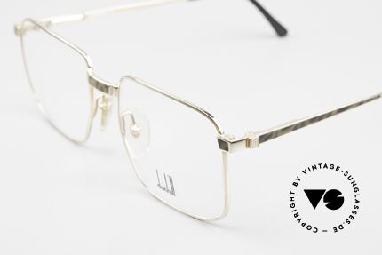 Dunhill 6057 Men's Eyeglass-Frame 1988, gold-plated; temple decoration in 'tortoise-gray', Made for Men