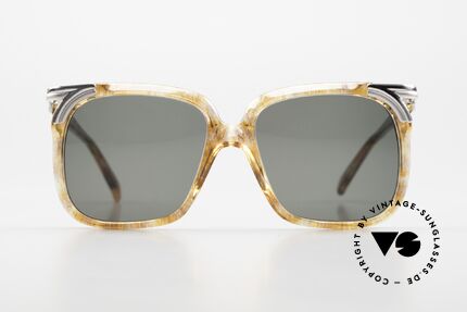 Cazal 112 70's Vintage Sunglasses, great vintage colors in the semi-transparent frame, Made for Women