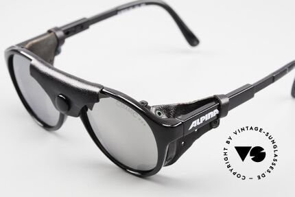 Alpina Tiny Ice Extra Small Ski Goggles 90s, silver mirrored lenses & removable side parts, Made for Women
